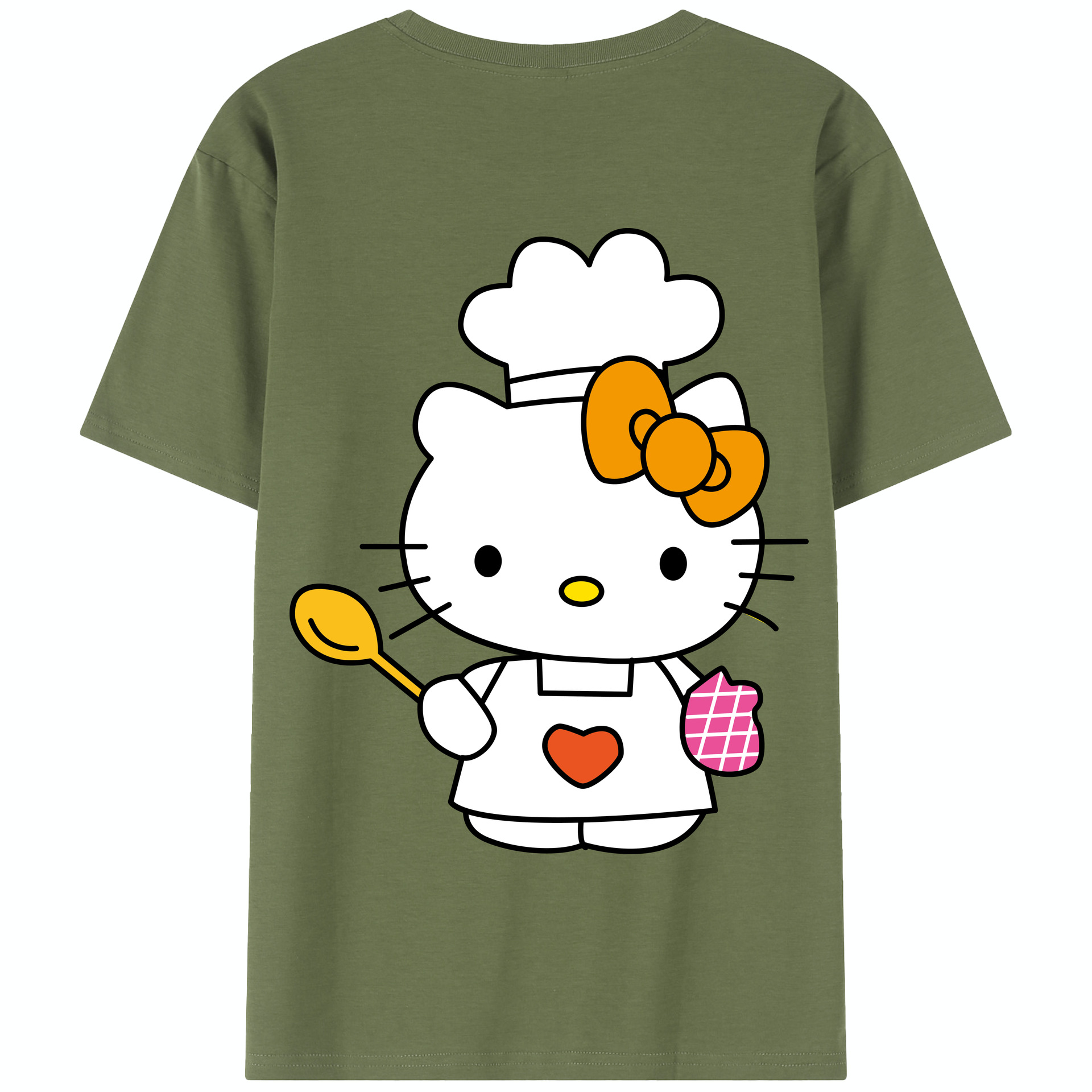 （画像用） Hello Kitty ハローキティ 綿100％半袖Tシャツ（背面プリント）